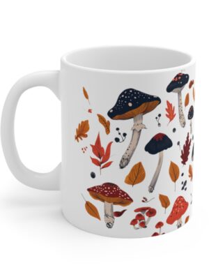 Mushroom Mug - Unique Fungi Pattern Design - 11oz/15oz - Perfect Kitchenware for Home & Office - Printed in the UK