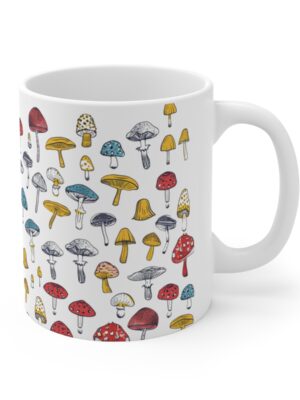 Mushroom Pattern Cup - Mushroom Pattern Mug - 11oz/15oz - Perfect Kitchenware for Home & Office - Printed in the UK