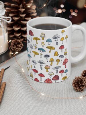 Mushroom Pattern Cup - Mushroom Pattern Mug - 11oz/15oz - Perfect Kitchenware for Home & Office - Printed in the UK