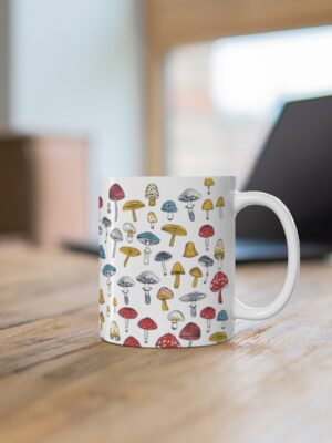 Mushroom Pattern Cup - Mushroom Pattern Mug - 11oz/15oz - Perfect Kitchenware for Home & Office - Printed in the UK