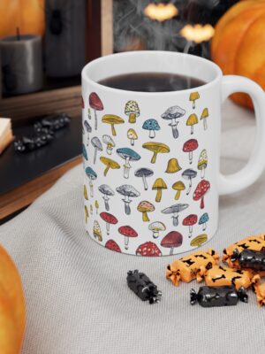 Mushroom Pattern Cup - Mushroom Pattern Mug - 11oz/15oz - Perfect Kitchenware for Home & Office - Printed in the UK