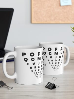 Free Eye-Sight Test - Funny Mug - UK Printed