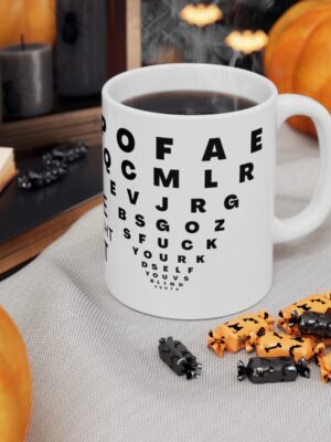 Free Eye-Sight Test - Funny Mug - UK Printed