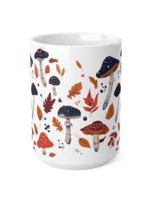 Mushroom Mug - Unique Fungi Pattern Design - 11oz/15oz - Perfect Kitchenware for Home & Office - Printed in the UK