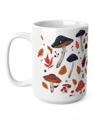 Mushroom Mug - Unique Fungi Pattern Design - 11oz/15oz - Perfect Kitchenware for Home & Office - Printed in the UK