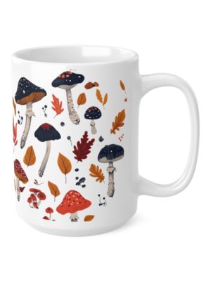 Mushroom Mug - Unique Fungi Pattern Design - 11oz/15oz - Perfect Kitchenware for Home & Office - Printed in the UK