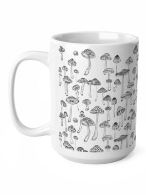 Mushroom Pattern Mug - Unique Fungi Pattern Design - 11oz/15oz - Perfect Kitchenware for Home & Office - Printed in the UK