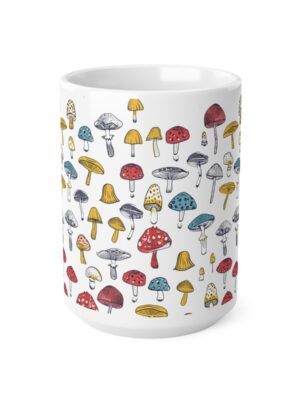 Mushroom Pattern Cup - Mushroom Pattern Mug - 11oz/15oz - Perfect Kitchenware for Home & Office - Printed in the UK