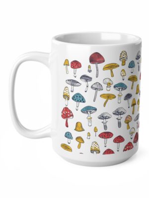 Mushroom Pattern Cup - Mushroom Pattern Mug - 11oz/15oz - Perfect Kitchenware for Home & Office - Printed in the UK