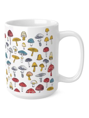 Mushroom Pattern Cup - Mushroom Pattern Mug - 11oz/15oz - Perfect Kitchenware for Home & Office - Printed in the UK