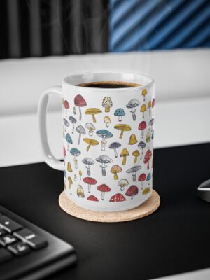 Mushroom Pattern Cup - Mushroom Pattern Mug - 11oz/15oz - Perfect Kitchenware for Home & Office - Printed in the UK